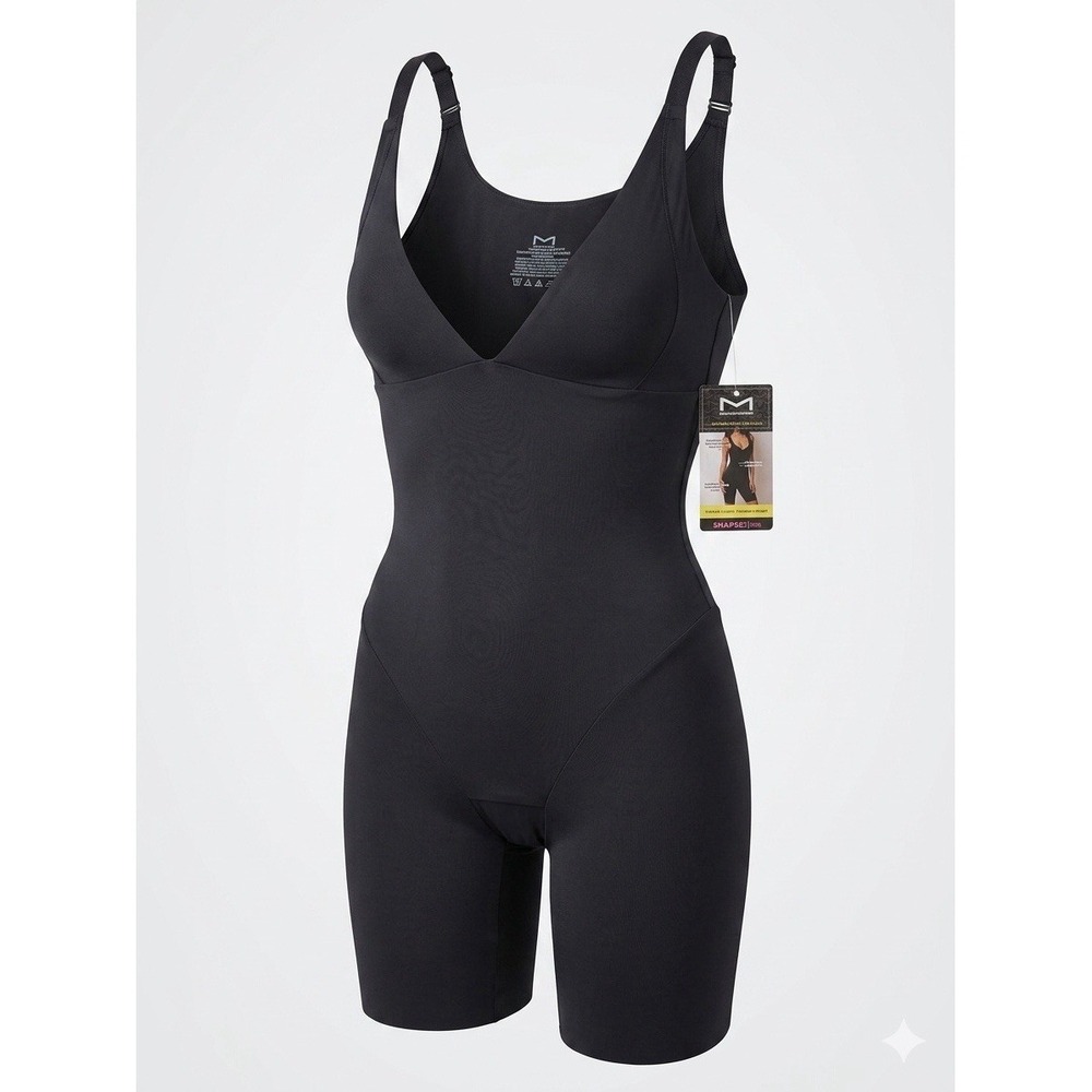 Maidenform Black Open‎ Bust Firm Control Body Slimming Shaper-Medium (MSRP $29)